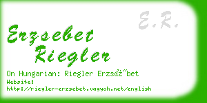 erzsebet riegler business card